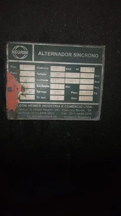 Gerador de Energia Aberto 450 kVA Cummins Big Cam + Negrini 450kVA - Foto 5