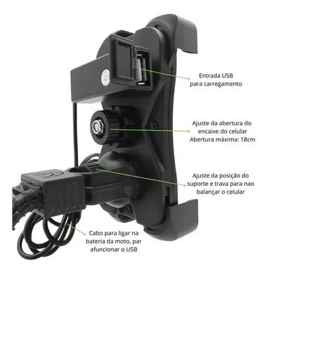 Suporte De Celular Para Moto Universal 5260 - Foto 3