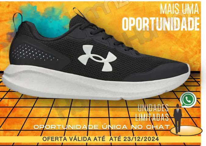 Tênis de Corrida Unissex Under Armour Charged Essential Moderno Todo Dia Confort