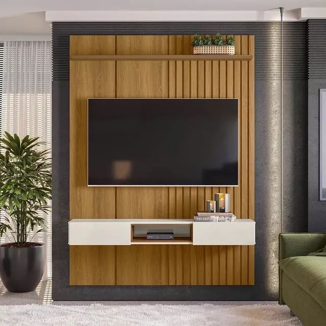 Painel Suspenso Ripado TV até 65? Bela  tt65 