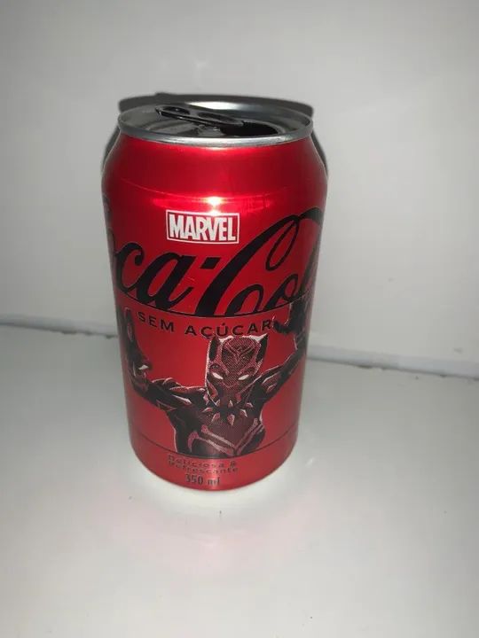 Lata: Coleção Marvel Coca Cola Pantera Negra - Higienizada - Foto 2