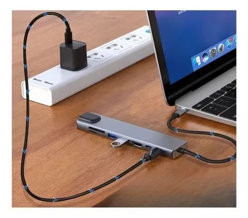 USB dock hub extensor extensor Tipo C/8 EM 1 HDMI/RJ45/PD 87w/Usb 3.0/Usb 2.0/TF-SD Card - Foto 2