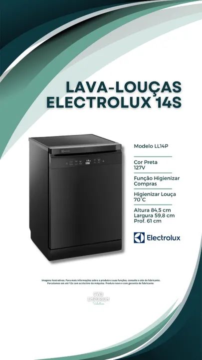 NOVO - Lava Louças Electrolux 14 Serviços Preta com Função Higienizar - Foto 4