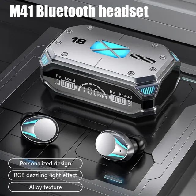Fones Bluetooth M41 Tws com 1200mAh de Power Bank