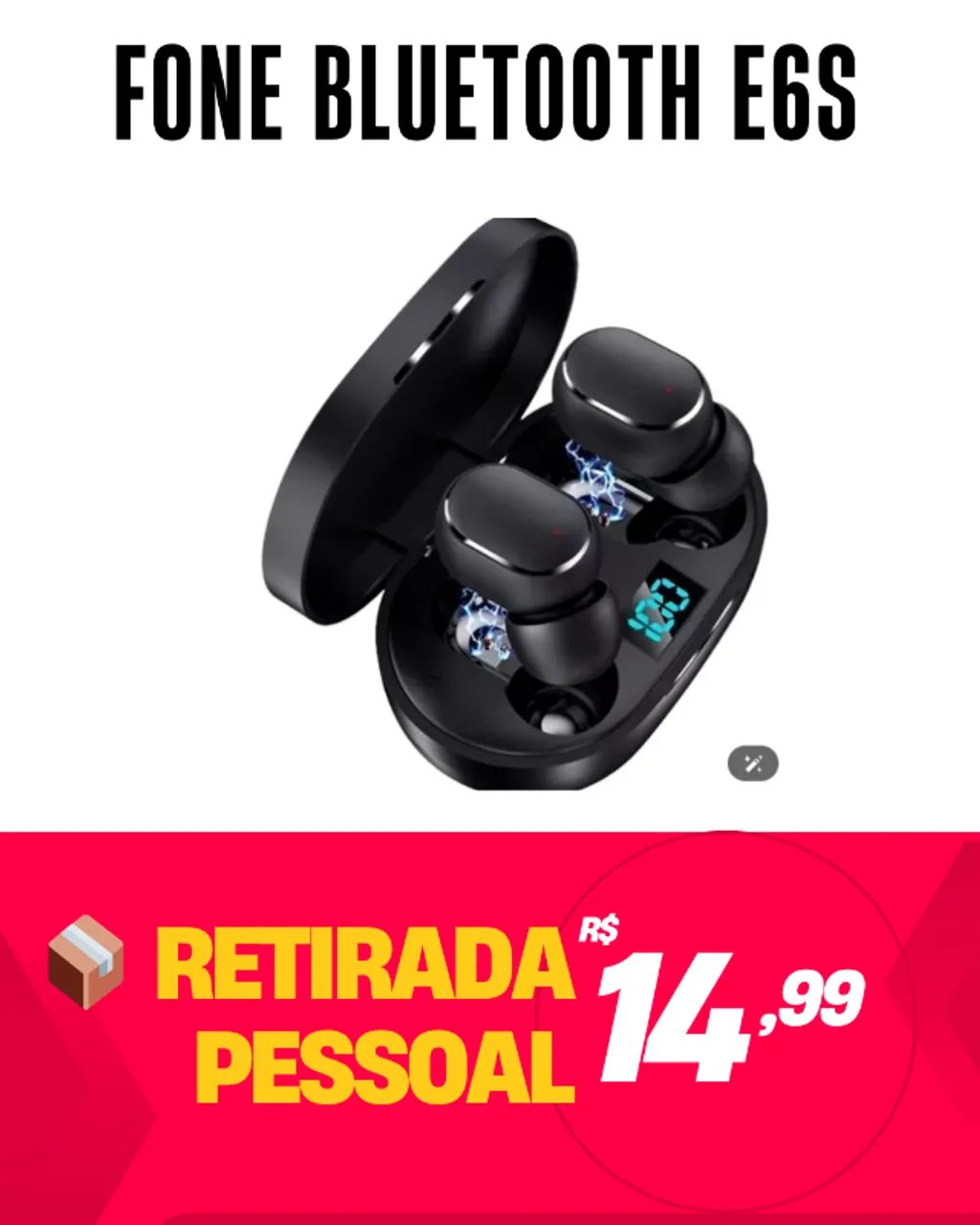 Fone E6S Bluetooth Novo - Foto 3