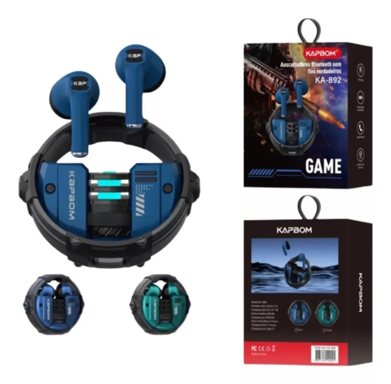 Fone de Ouvido Bluetooth Sem Fio Kpbom KA-892 - Foto 3