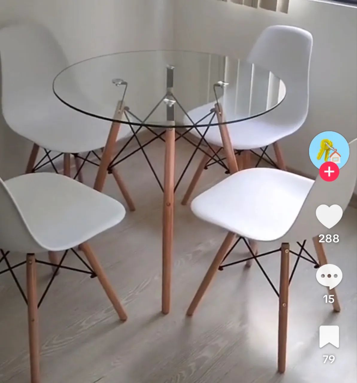 Mesa de jantar com 4 cadeiras eiffel - Foto 3