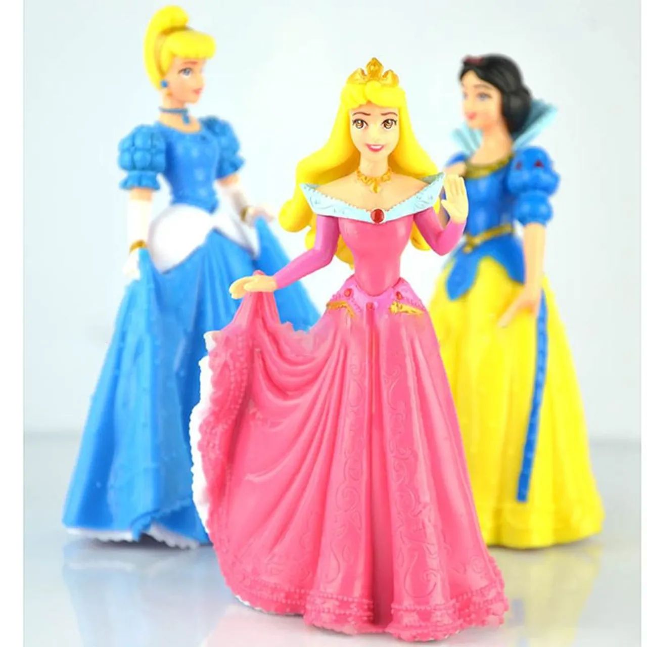 Boneca Princesa Aurora Branca de Neve Ariel Cinderela Bela 5pcs - Foto 4