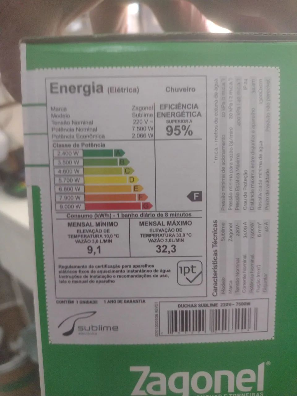 Ducha Eletrônica Zagonel Sublime - Foto 2