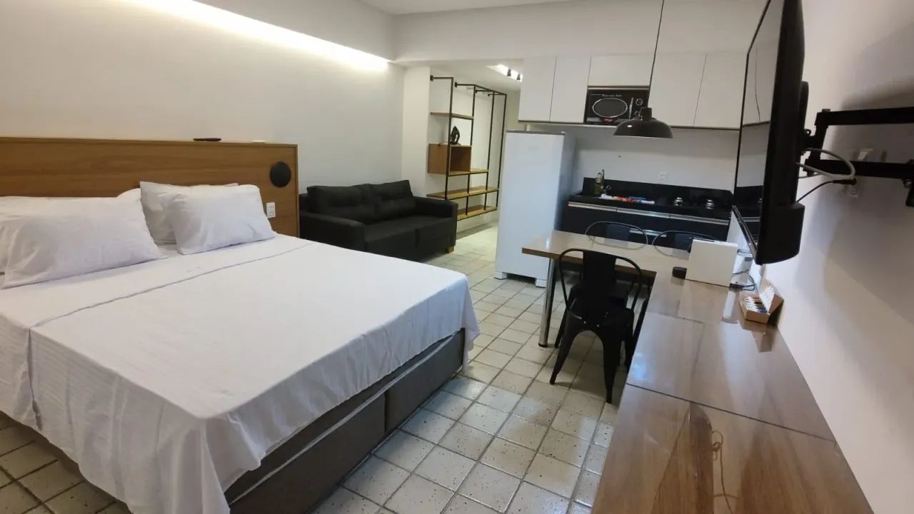 Flat mobiliado no Golden Beach, em Piedade, Beira Mar, com móveis novos e reformado. - Foto 8