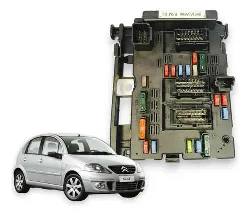 Caixa Fusível Bsm Citroen C3 Ano 2001 A 2010