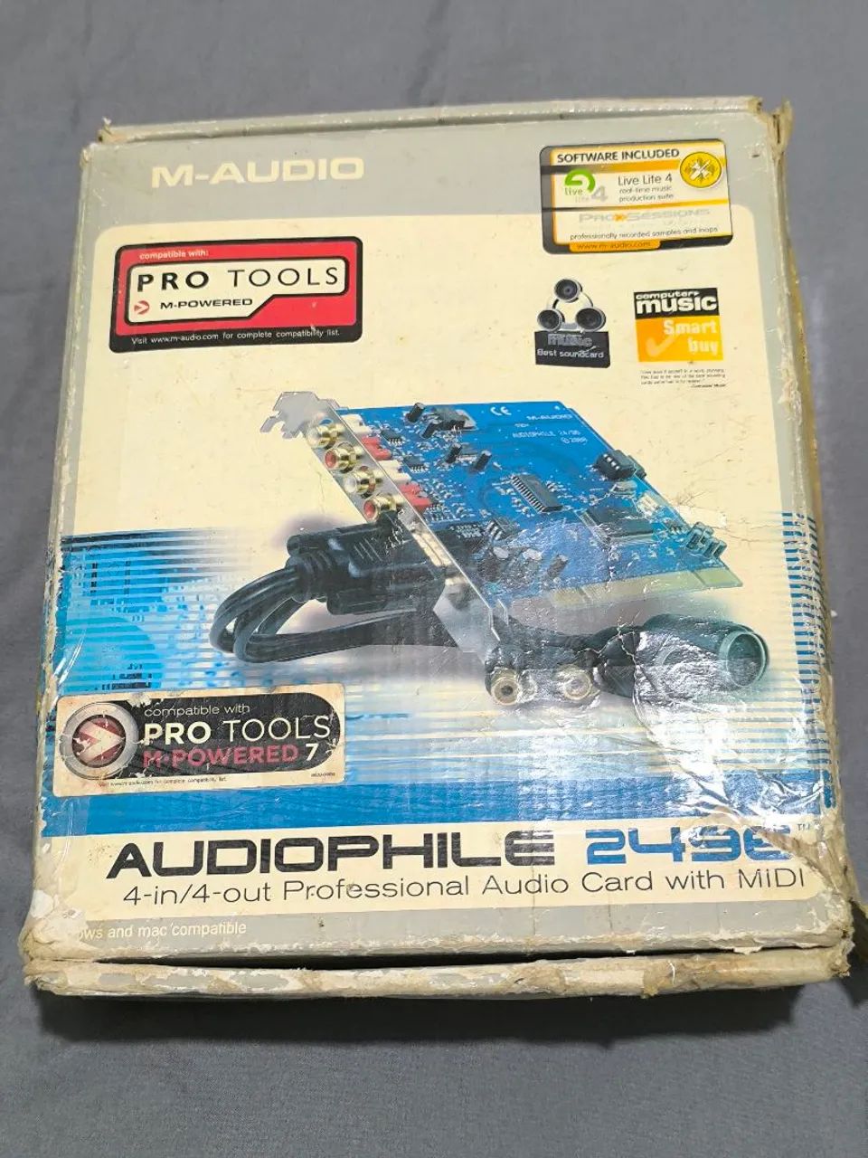 Placa De Áudio Profissional M- Áudio Modelo Audiophile 2496