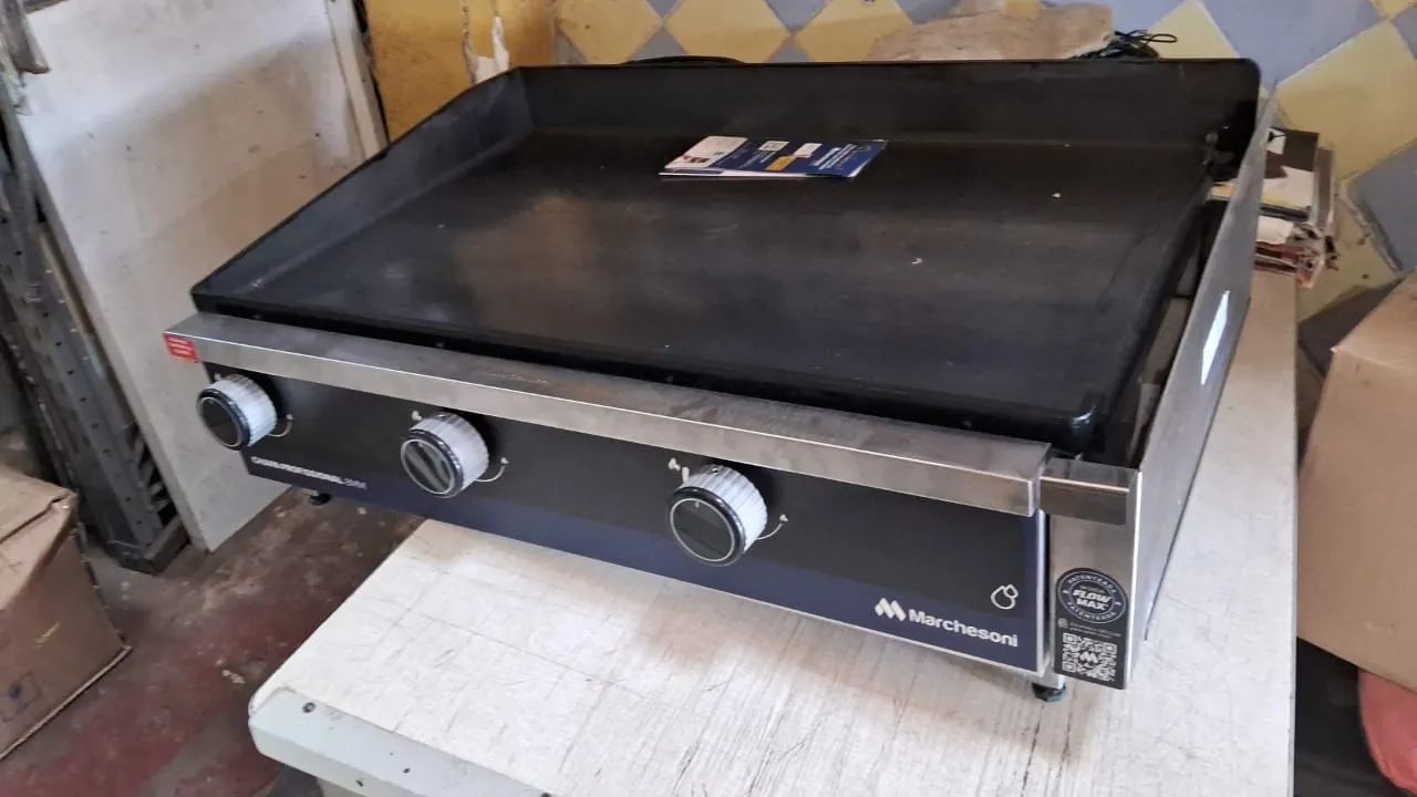 Chapa profissional 80cm a gas 