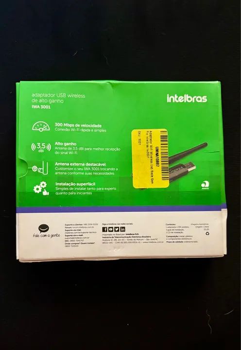 Adaptador Wifi USB Internet Intelbras - Foto 3