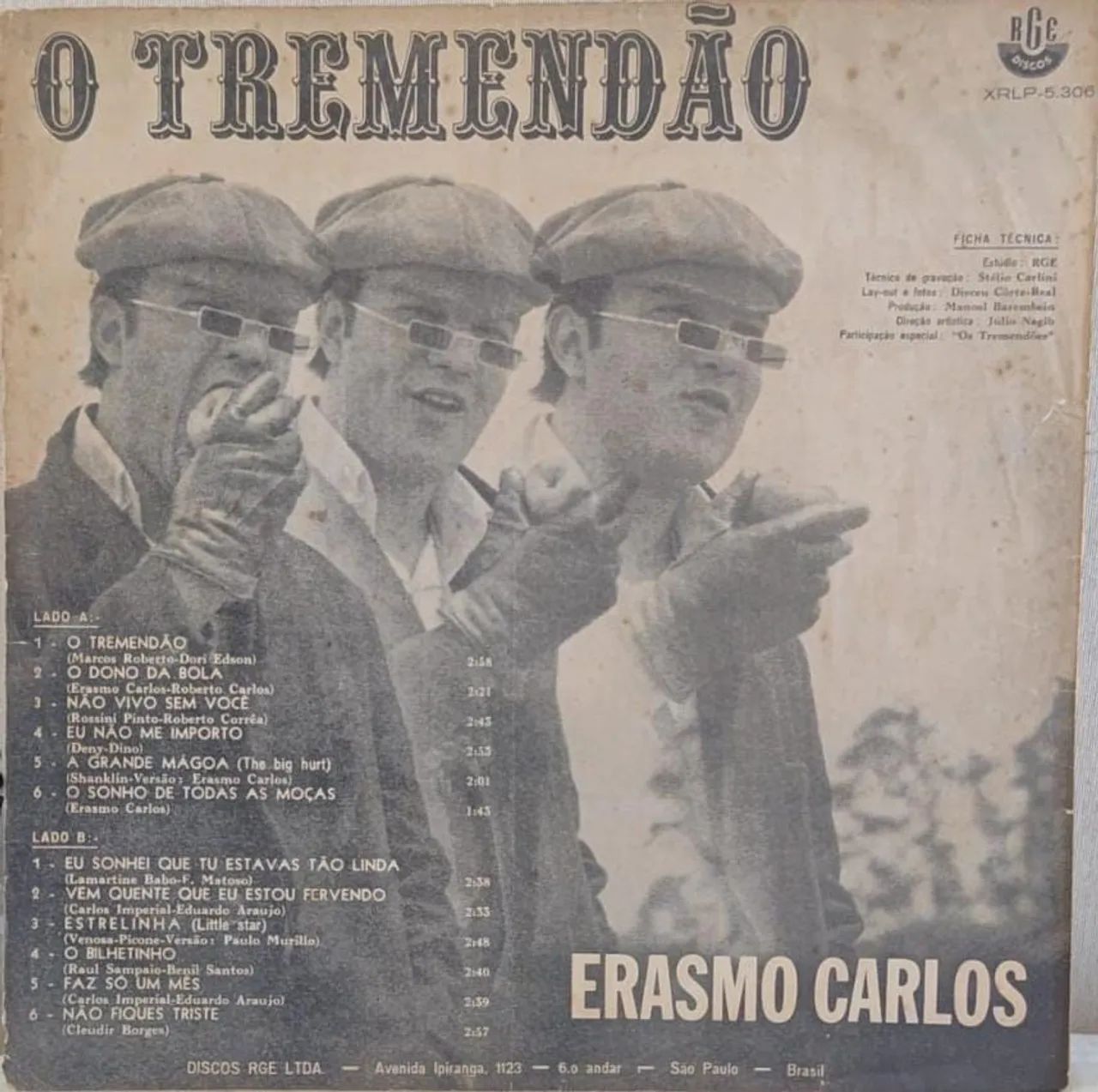 Disco de Vinil Erasmo Carlos - O Tremendão