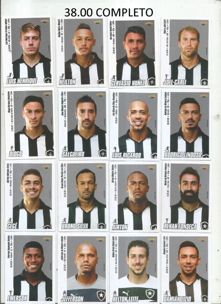 FIGURINHAS CAMPEONATO BRASILEIRO 2016 - VARIOS TIMES COMPLETOS  - Foto 2