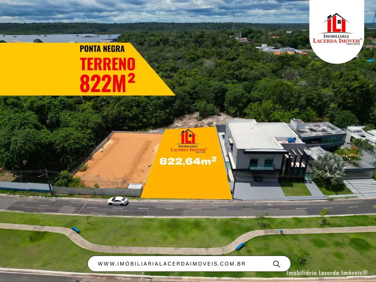 Lote Residencial  no Marina Rio Belo med 20x40= 822,64m² com fundo para área verde
