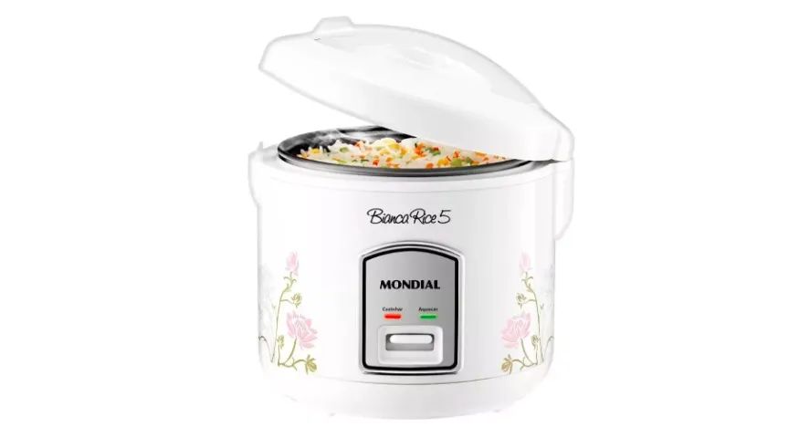 Panela De Arroz Bianca Rice 5 400w Branco Mondial Frequência 60hz 127V - Foto 3