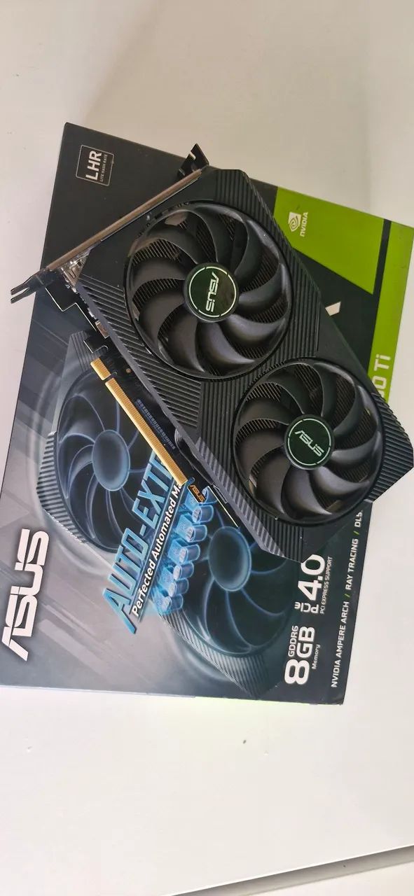 Placa de Vídeo ASUS GeForce RTX 3060 Ti 8GB GDDR6 LHR Placa de Vídeo ASUS GeForce RTX 3060 Ti 8GB GDDR6 LHR