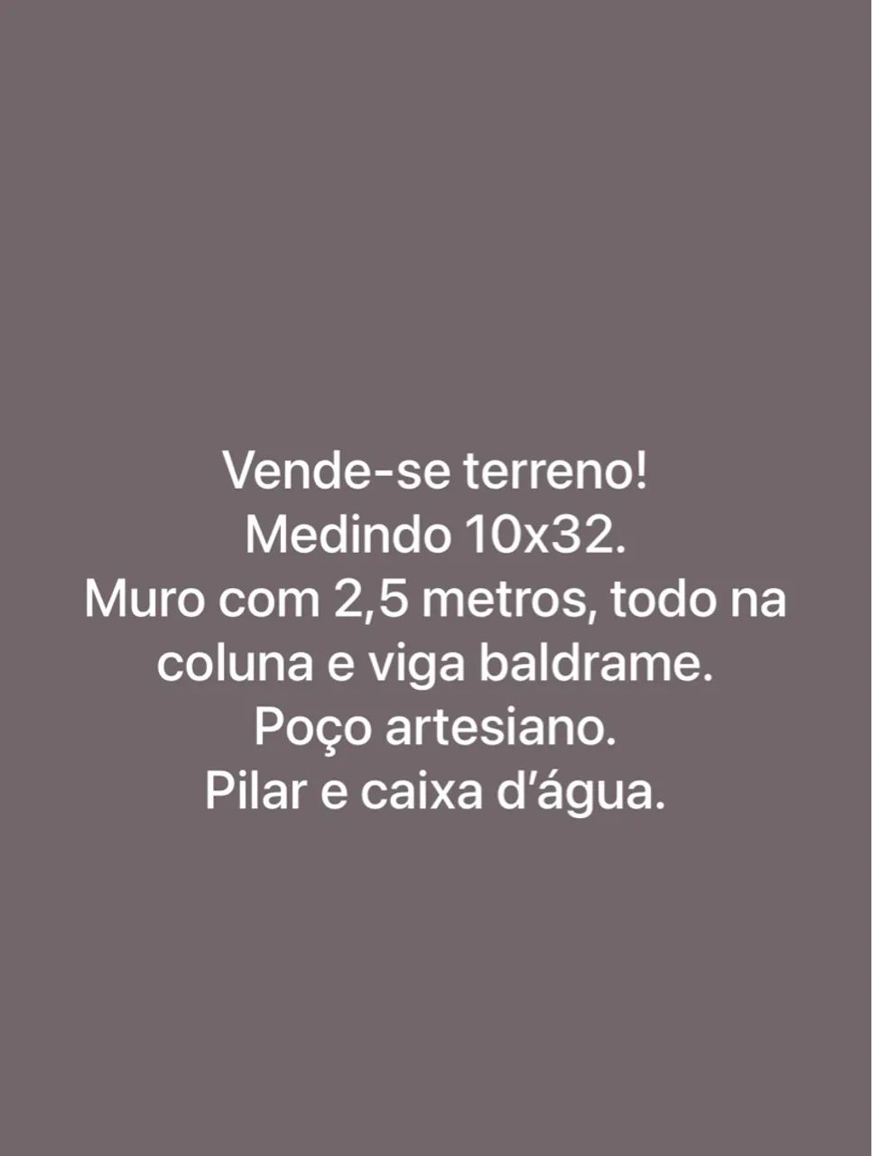 Vende-se terreno