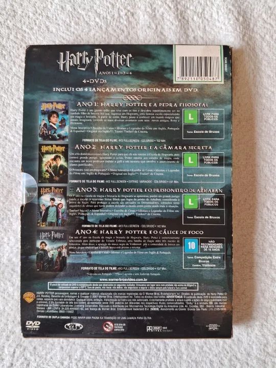 Coleção Harry Potter 4 DVDs em ótimo estado - Foto 5