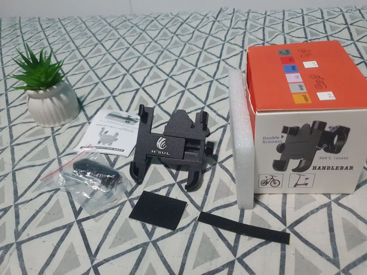 Suporte celular para bicicleta ou moto, metal