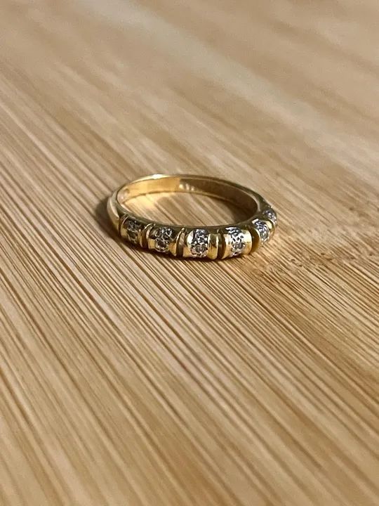 Anel ouro 18k com diamantes