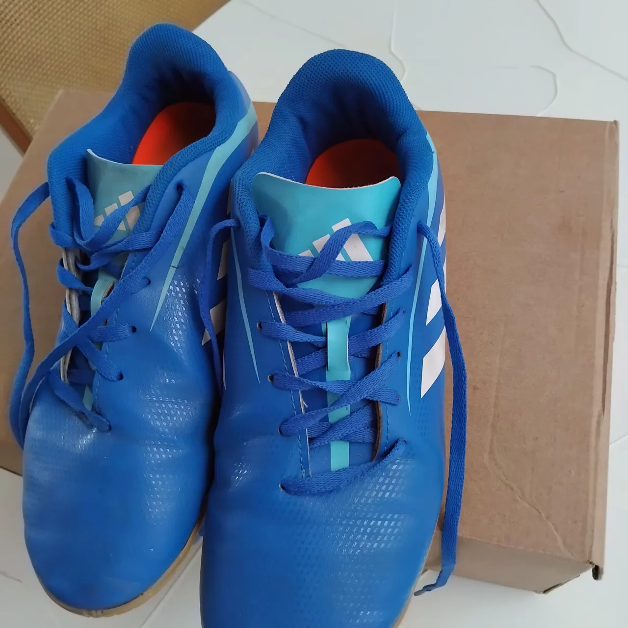 Chuteira Futsal Adidas Azul