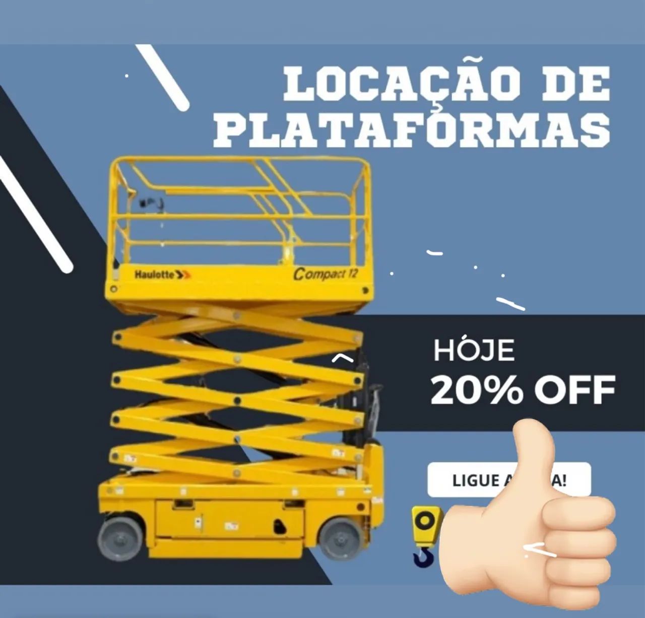 Aluguel de plataforma elevatória. - Foto 2