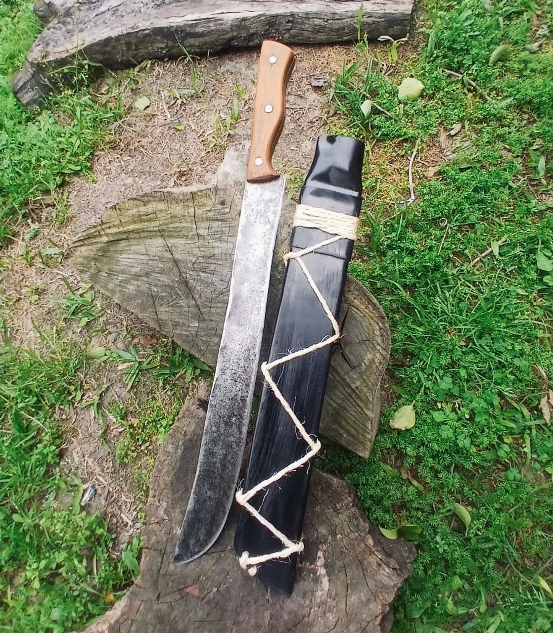 Facão Corta Mato Worker Aço Carbono C/ Bainha Cabo Em Grápia - Foto 4