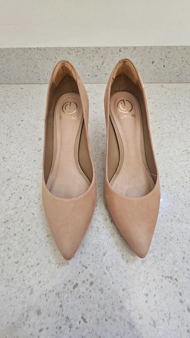 Scarpin nobuck nude 35 - Foto 2