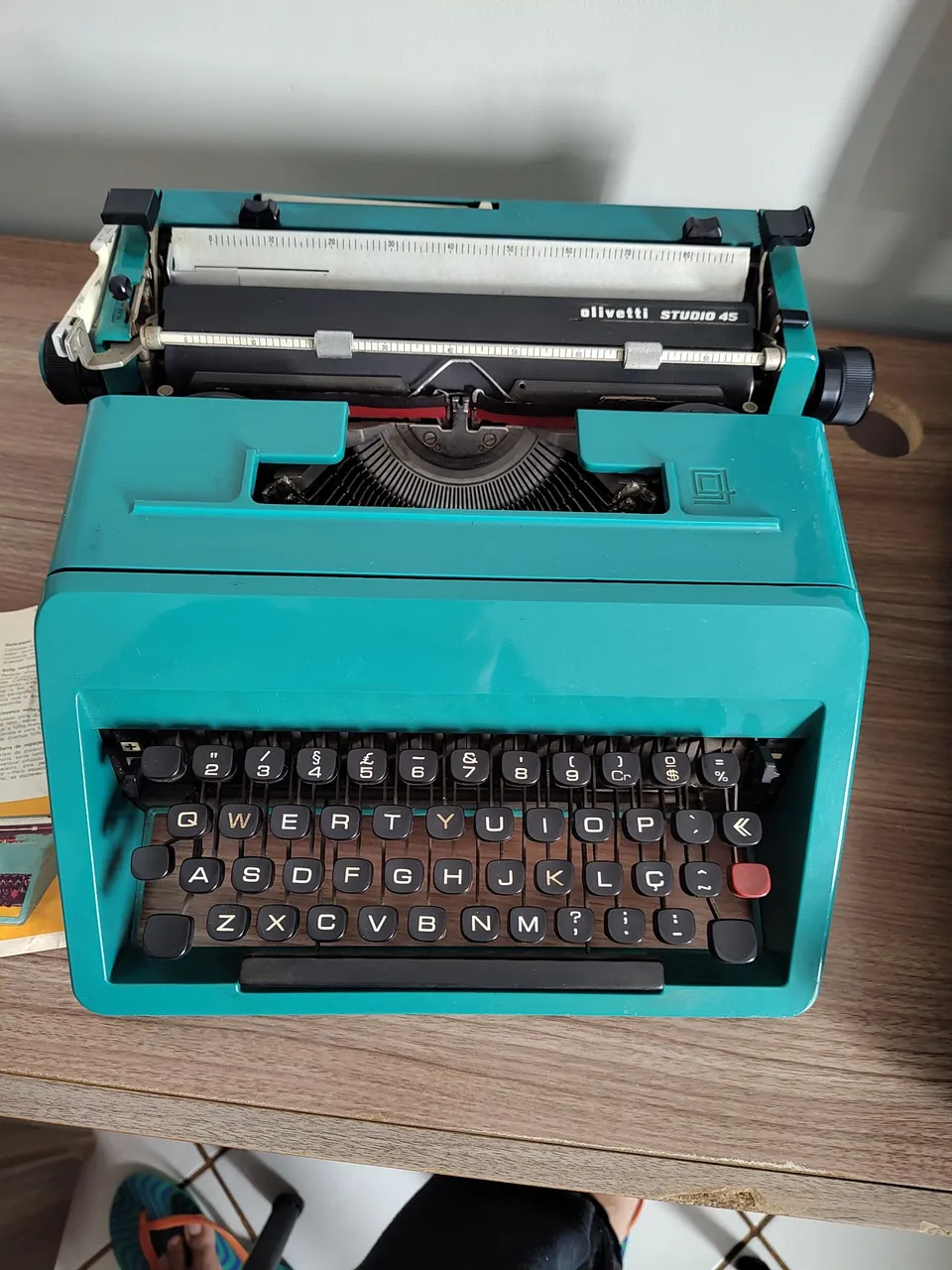 Máquina de Escrever Olivetti Studio 45 - Teal