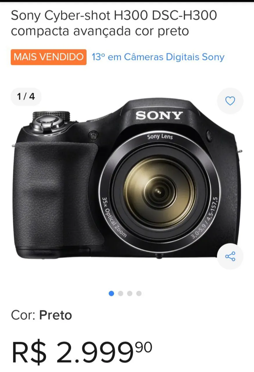 Sony Cyber-shot H300 DSC-H300 - Compacta Avançada