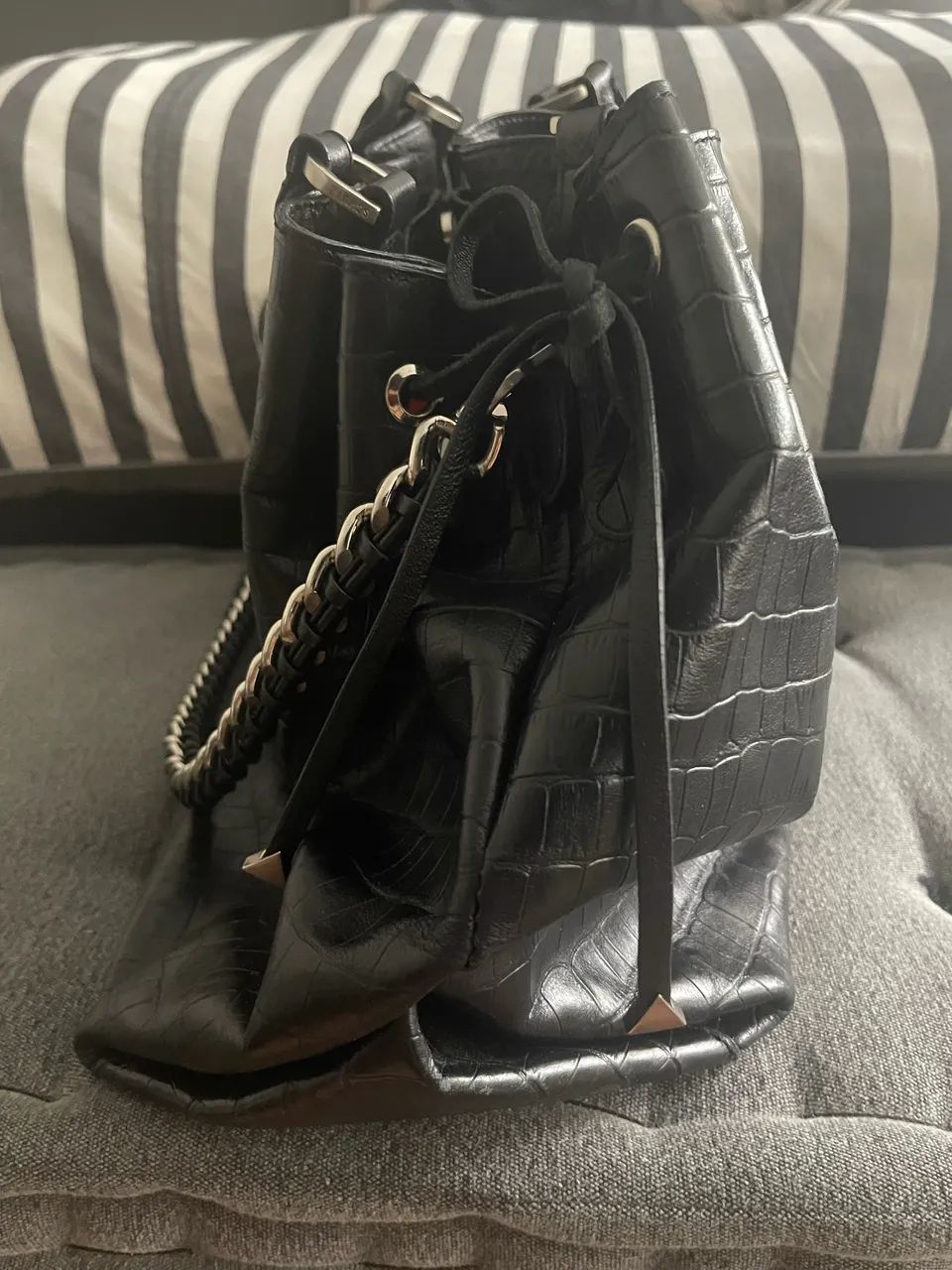 Bolsa de couro Schutz Preta - Foto 4