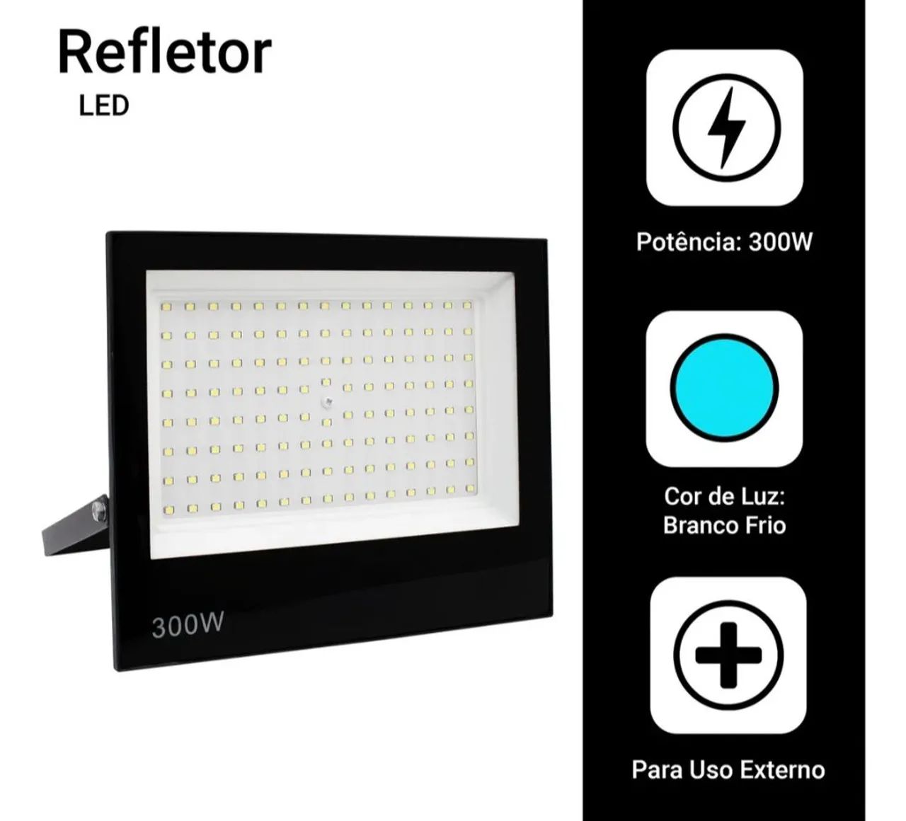 Refletor LED 300W para área externa - Foto 2