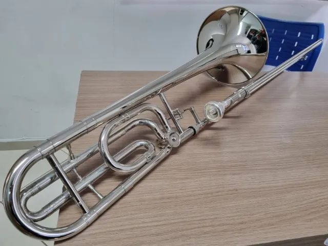 Trombone De Vara Michael C/ Rotor Niquelado NOVO NF - 10X no cartão - Envio p/ todo Brasil - Foto 4