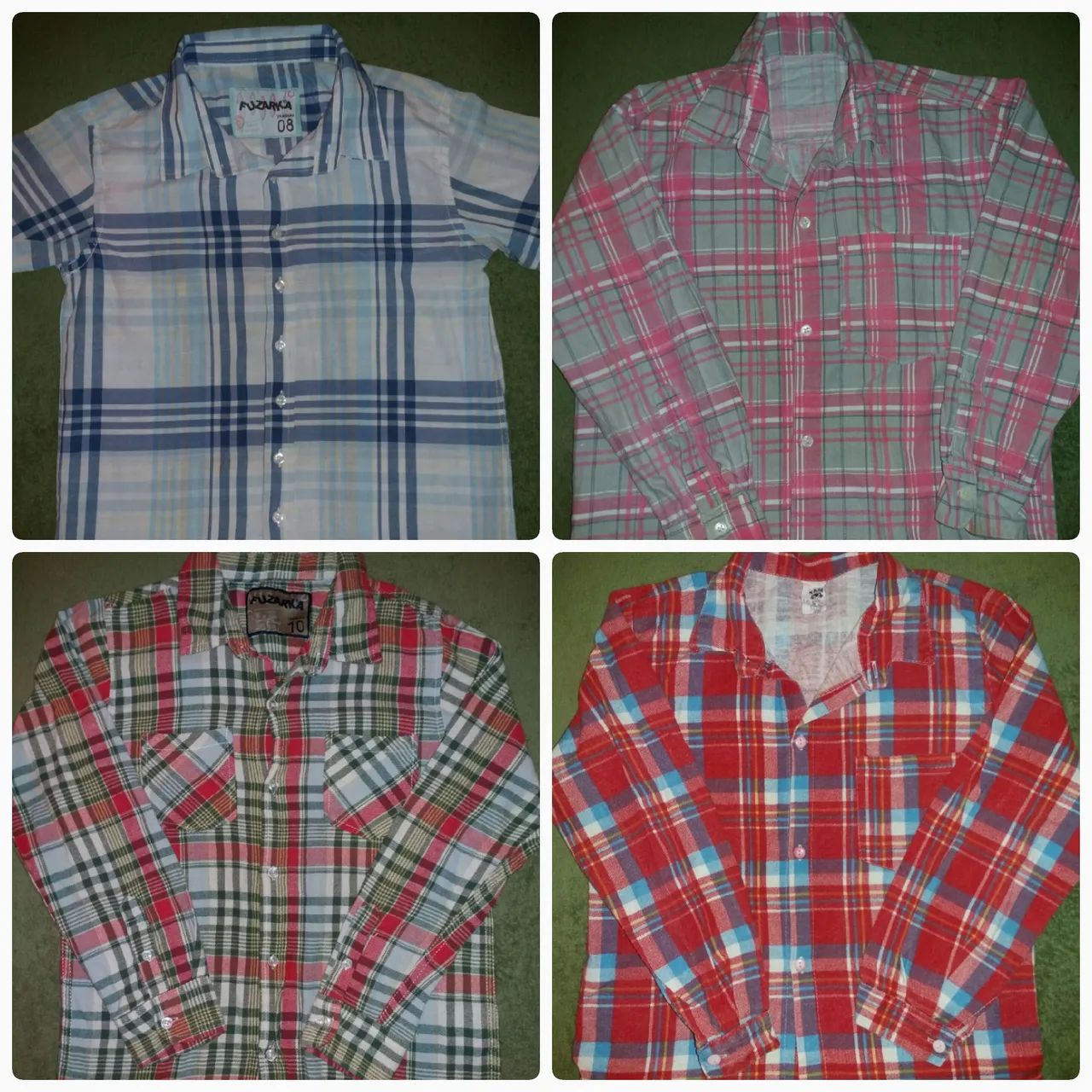 Camisas xadrez infantil
