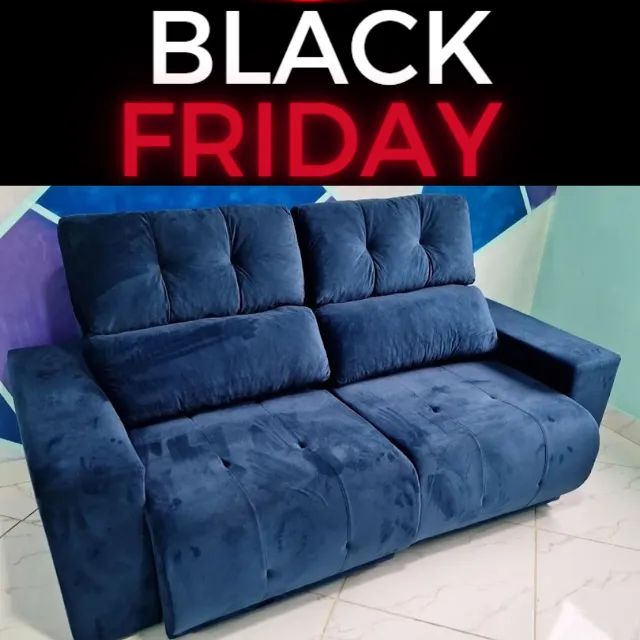 sofa retratil e reclinavel azul - Foto 3