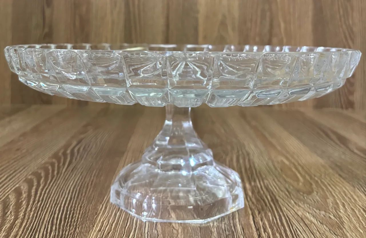 Fruteira/Porta-bolo de cristal  - Foto 4