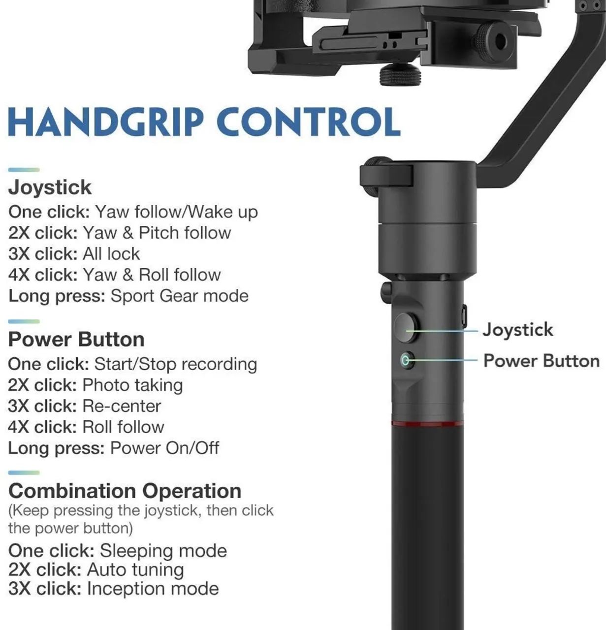 Estabilizador Gimbal Profissional - Perfeito para vídeos! - Foto 5