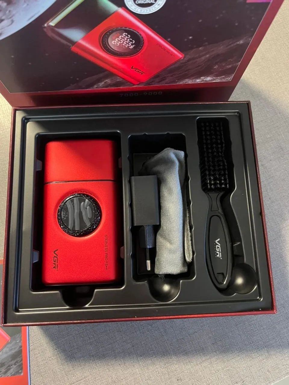 Maquina Shaver VGR V377 Vermelha - Foto 6