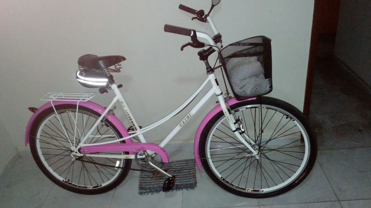 Bicicleta Caloi Urbana Rosa - Com Cesta