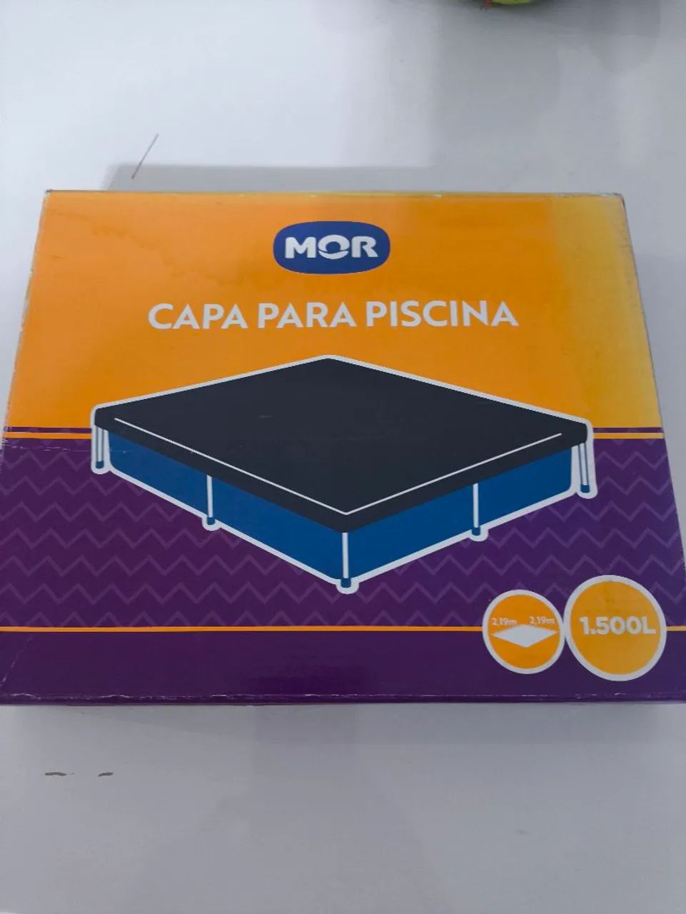 Capa de piscina 1500 litros retangular.