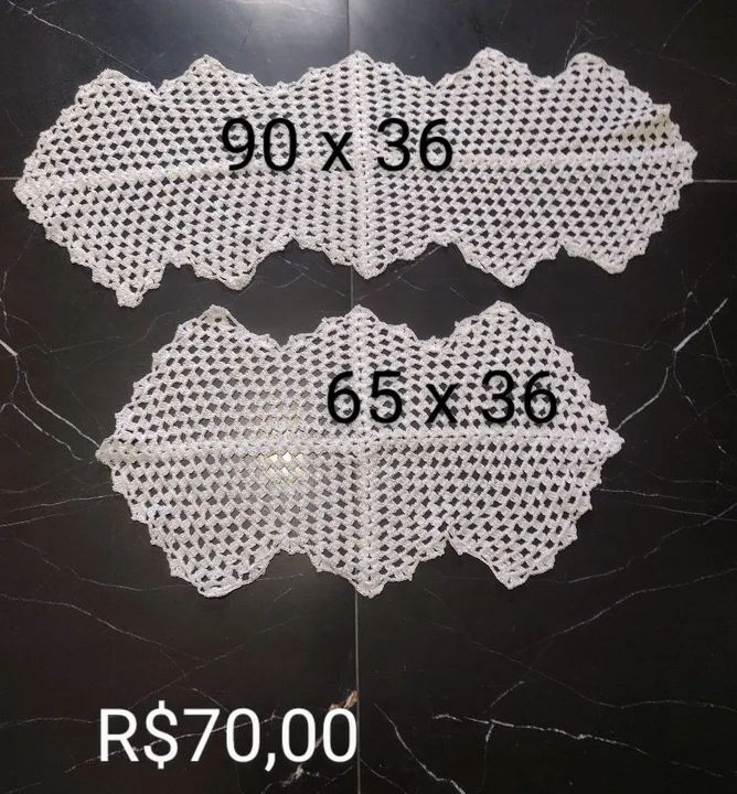 Jogo de 3 Toalhinhas em Crochê - Foto 2