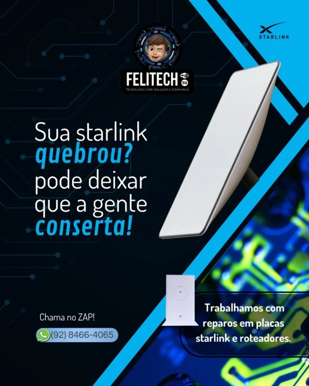 Reparo em Placas Starlinks