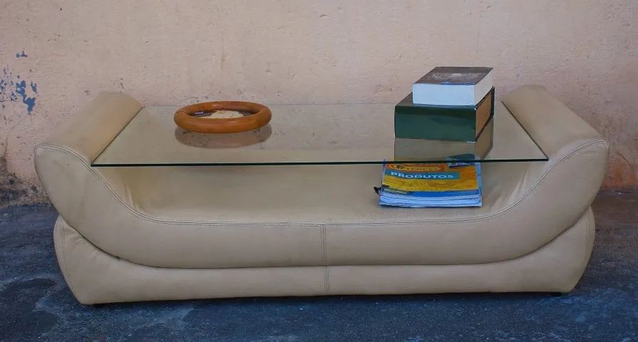 mesa centro corino e vidro anos 80 revisteiro linda peça