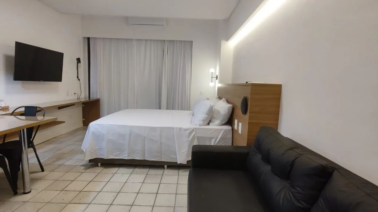 Flat mobiliado no Golden Beach, em Piedade, Beira Mar, com móveis novos e reformado. - Foto 3