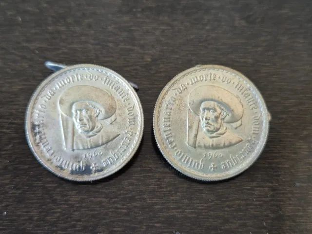 4 Pins / Bottons / Broches Moedas Antigas Portugal. Souvenir - Foto 4