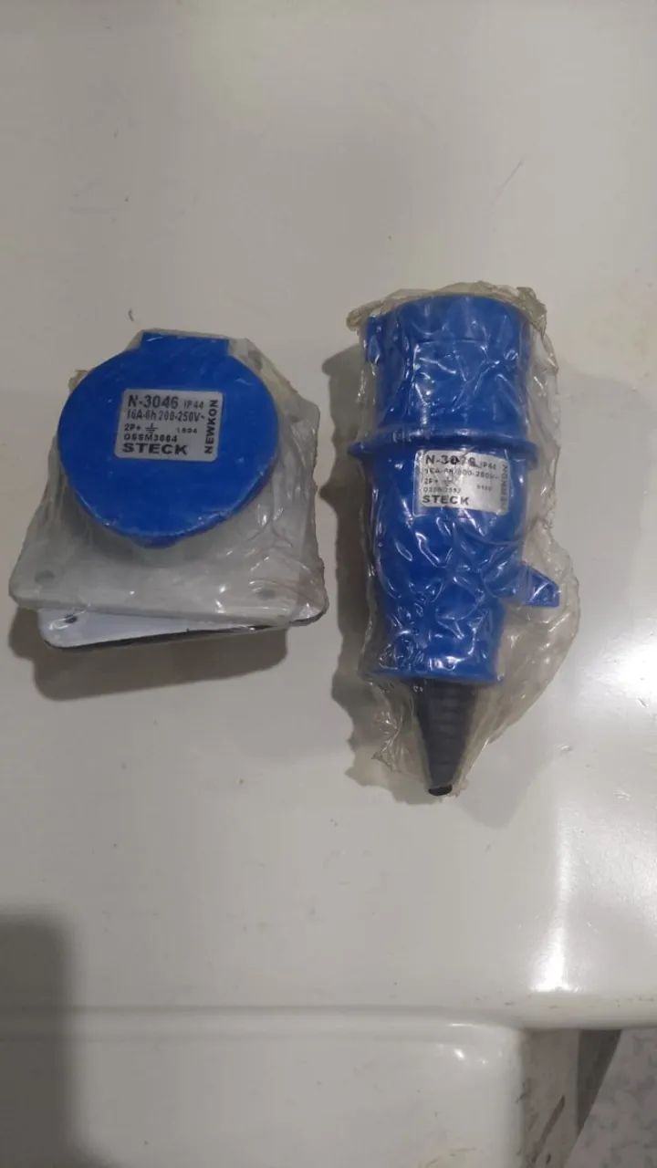 Tomada e Plugue Steck 2P+T 16A