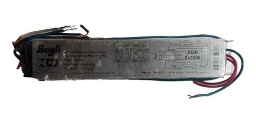 Reator Eletrônico Lâmpada Fluorescente RDP 2X28W 127-220V Begli